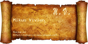 Mikus Vivien névjegykártya